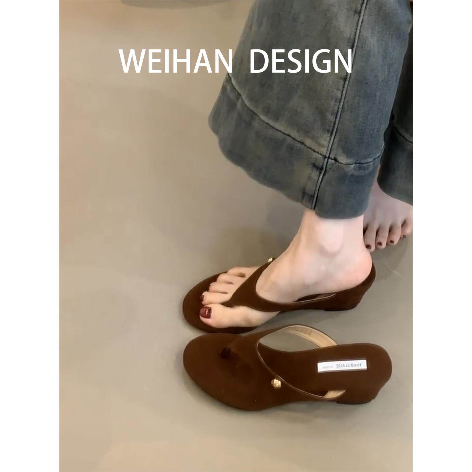 羊皮版!法式复古风坡跟