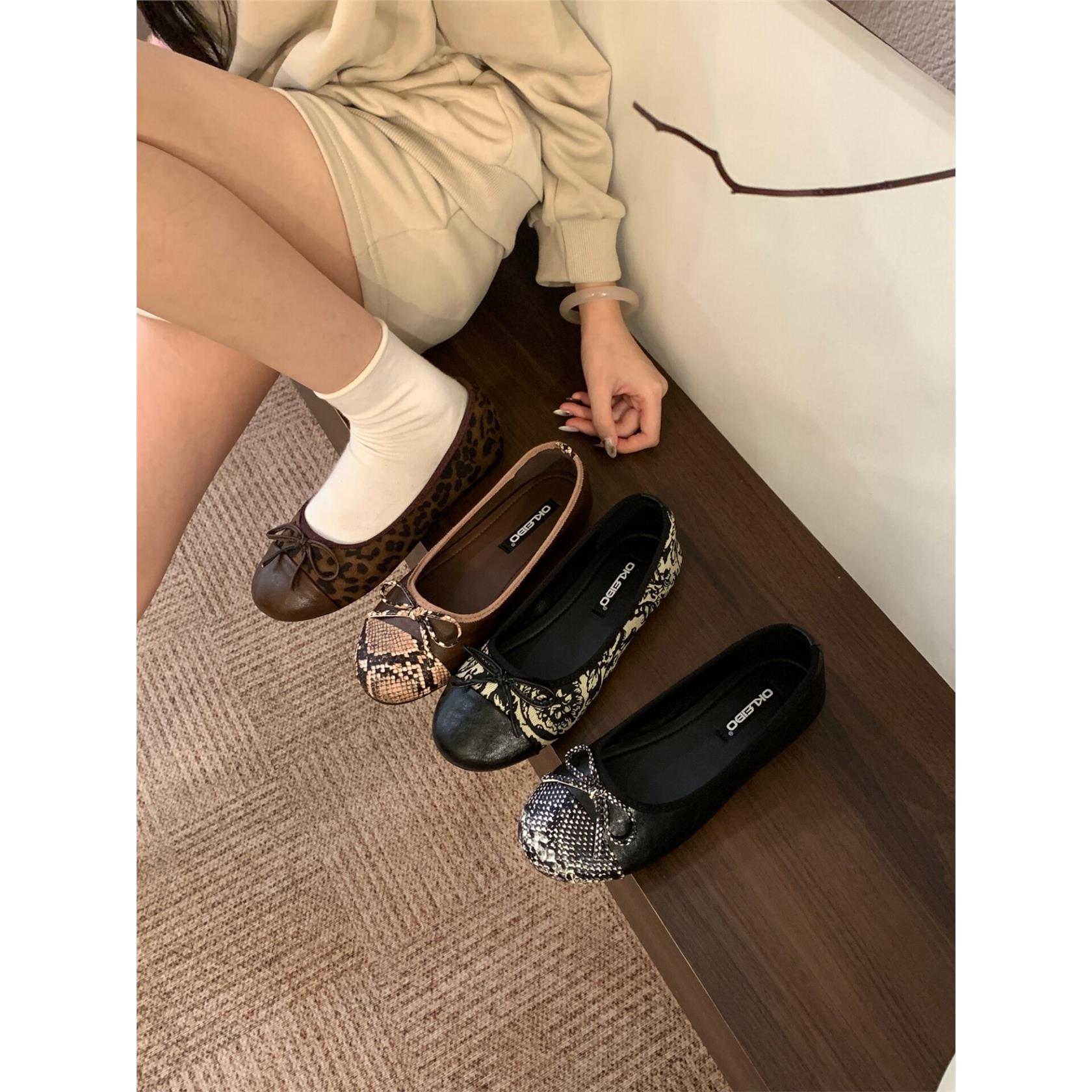 Okleibo韩式芭蕾风豹纹