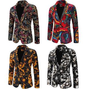 suit print single Casual plus piece size men