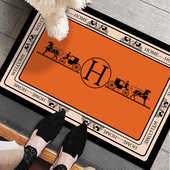 硅藻泥家用脚垫橙色浴室地垫吸水速干卫生间防滑垫入户玄关进门垫