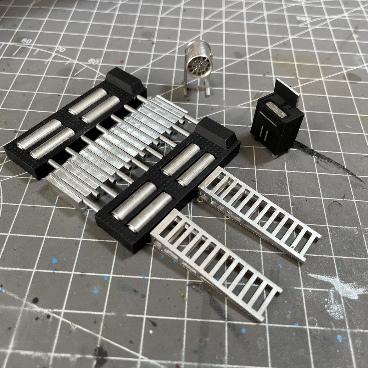 车模1:64马力机一套微缩场景摆件可以调节长度车库修理厂工具