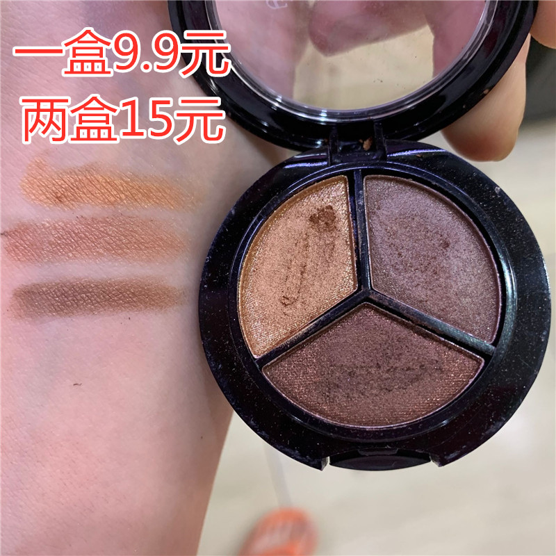 三色眼影盘学生便携正品防水防汗初学者珠光大地色棕咖上班日常妆