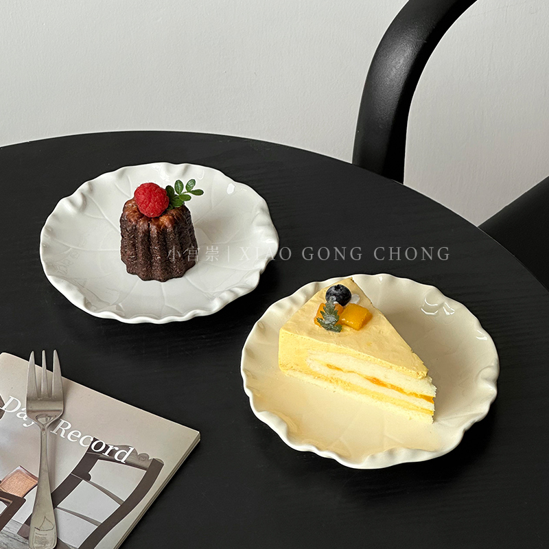 高颜值法式陶瓷甜品盘下午茶碟子