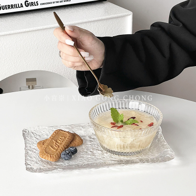 ins风玻璃碗精致燕窝碗点心盘