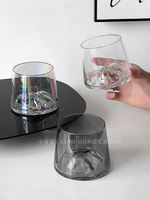 Niche design ash Fuji cup, mountain Viewing cup, home coffee cup, high-end wine glass, whisky glass, glass cup thumbnail 6