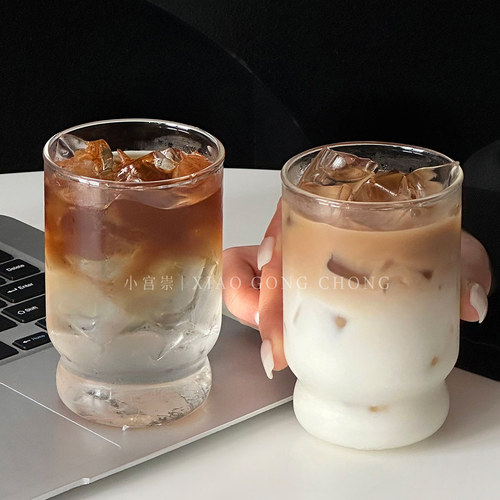 小众设计高硼硅玻璃水杯牛奶杯子