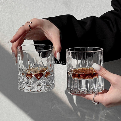 欧式复古家用玻璃威士忌酒杯