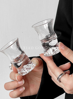 中古风家用竹节观山杯清酒杯