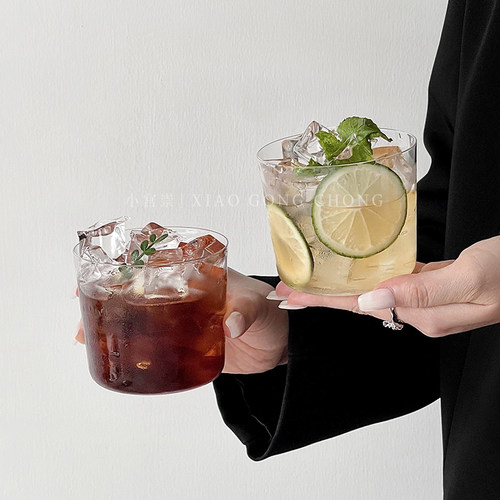 ins风家用轻薄玻璃国风果茶杯