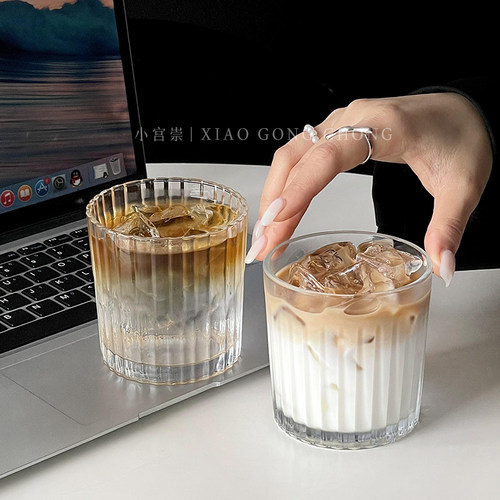 复古ins风冰咖啡杯冷饮杯