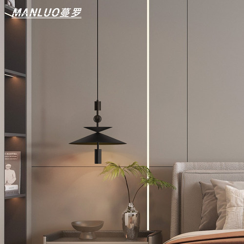 床头吊灯高级感轻奢卧室房间