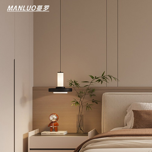 PE卧室吊线灯吊灯灯宅寂风铝材灯