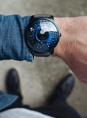 美国原装Xeric Trappist 1 时尚个性ins流行轻奢月相夜光石英手表