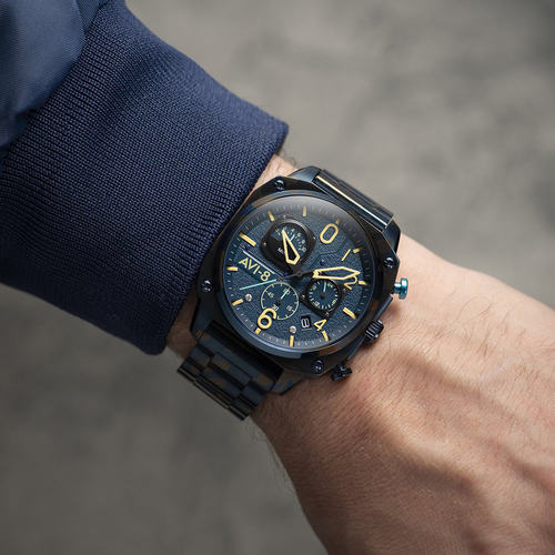 AVI－8飞行员大表盘个性石英手表