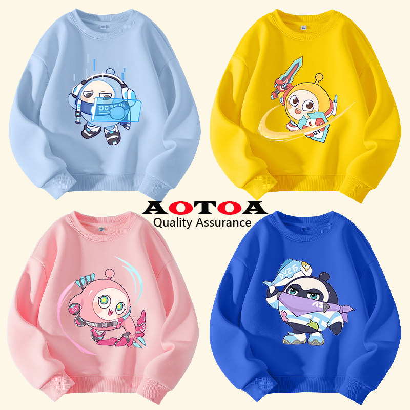 超燃竞技场蛋仔派对游戏周边长袖卫衣纯棉春秋冬加绒男女儿童衣服