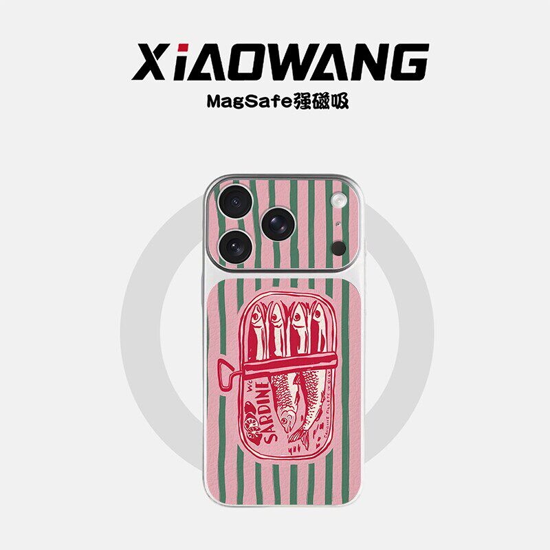 条纹罐头鱼磁吸适用iPhon