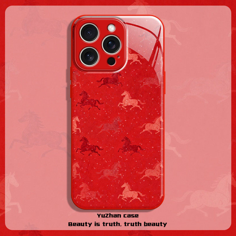 马纹适用苹果17ProMax手机保护壳iPhone16Pro国潮小马15Plus马年限定14本命年13中国风12国风air水凝壳高级感,3C数码配件,手机保护套/壳,淘宝优惠券,粉丝福利购,淘宝优惠卷