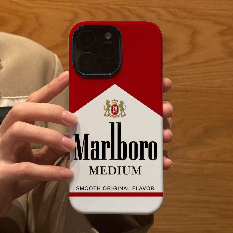 创意烟盒万宝路 适用苹果华为iPhone17ProMax手机保护外壳16 15Plus 14新款13磨砂12情侣11防摔Pura80男女