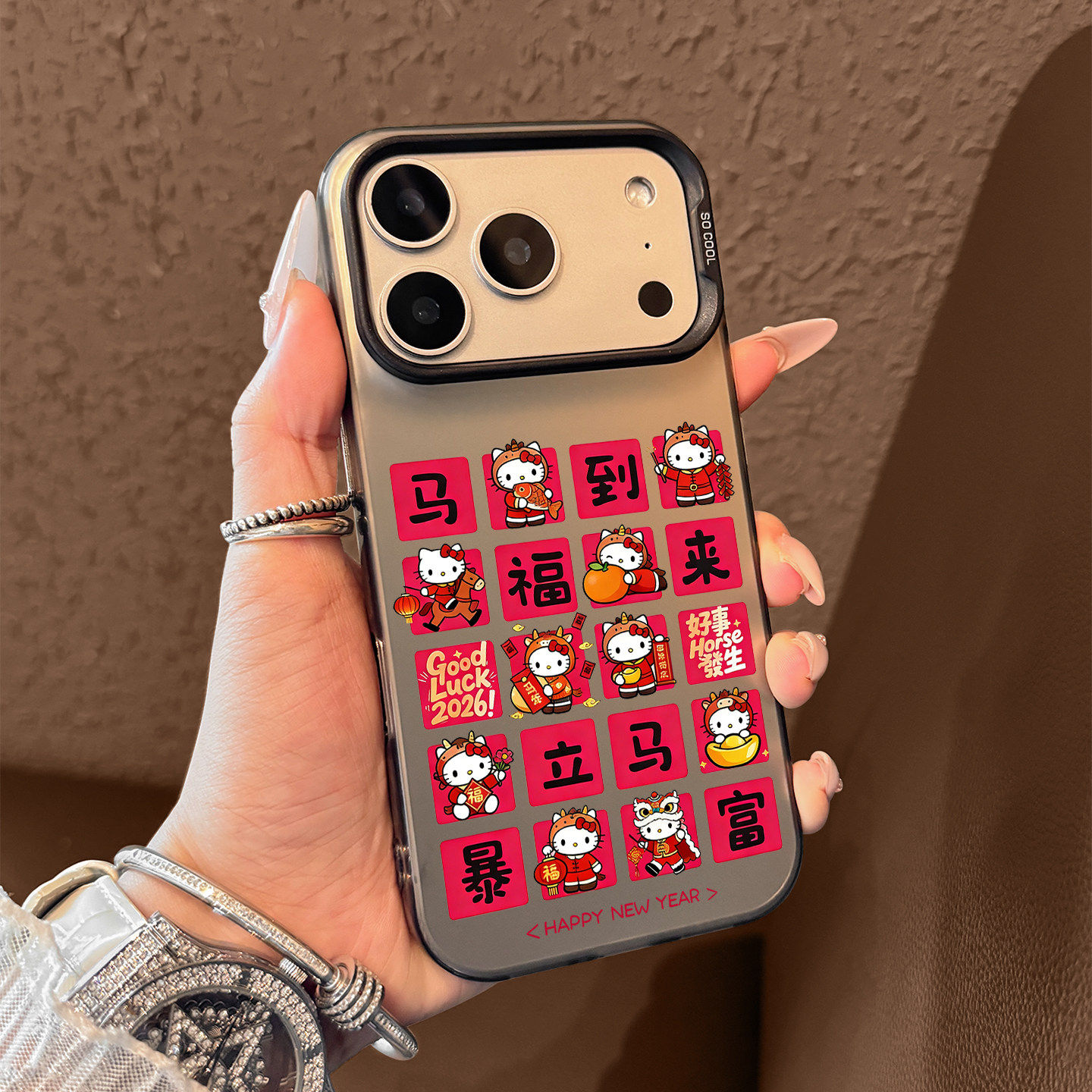 适用苹果17promax手机壳新款iPhone17新年KT猫17pro高级感16全包防摔15硅胶14超薄13外壳air女款秋冬红色可爱