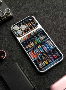 夏天冰箱适用苹果17promax手机壳iPhone16pro可乐15plus啤酒14磁吸13新款air秒变17pro大视窗Magsafe高级感pm