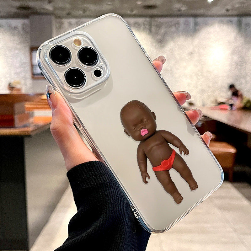 适用苹果17Promax手机保护壳娜塔莎黑娃15男女iphone16矽胶13全包11新款14防摔12透明8软plus高级xs抽象网红