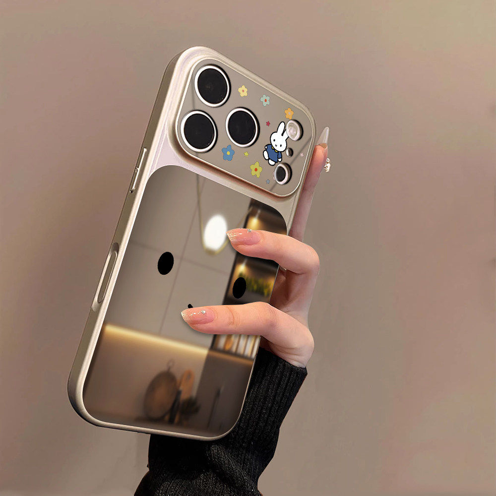 大屏米菲适用苹果17promax手机壳iPhone16pro新款16plus镜面15大视窗套硅胶14防摔13女款全包air秒变17高级