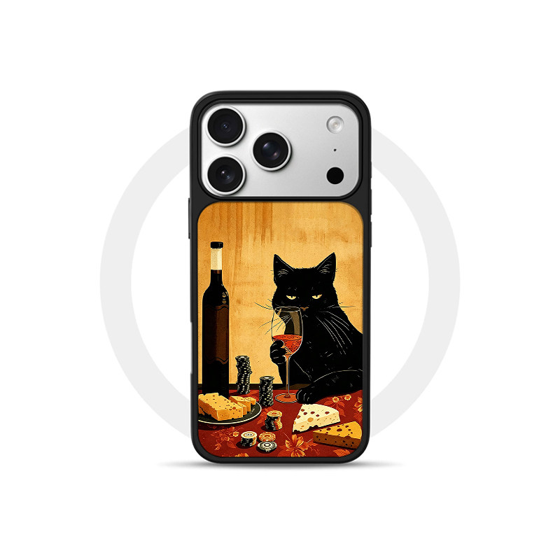 红酒黑猫适用iPhone18pro