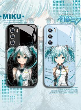 适用小米17pro手机壳初音未来红米k90promax二次元note14线条civi5pro卡通k80ultra可爱15潮牌14玻璃13/12/11