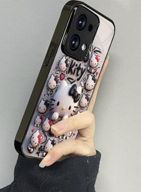 涂鸦kt猫适用opporeno14手机壳reno13新款12oppofindx9x8x6x7ultra6防摔5k10pro+男女款11情侣3k12x套oppok9s