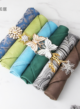 样板房饰品金属酒店餐巾布摆件