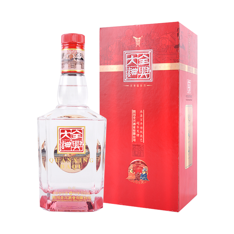 52度全兴大曲红彩白酒500ml/瓶
