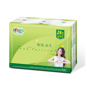 Xinxiangyin Tea Silk Enjoyment Series Четырехслойные бумажные носовые платки 24 упаковки * 6 шт.