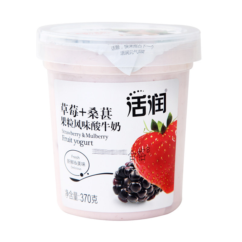 活润果粒风味酸牛奶 370g/桶