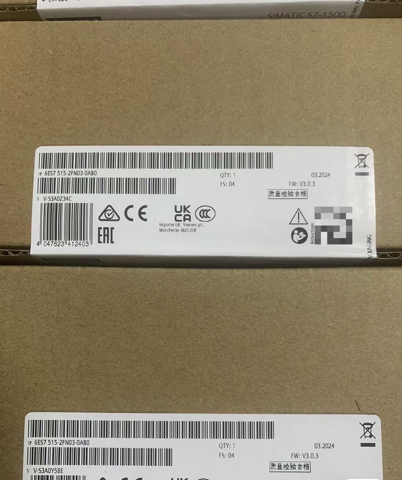 6ES7515-2FN03-0AB0 西门子CPU模块1515F-2PN 6ES7515-2FN03-0AB0