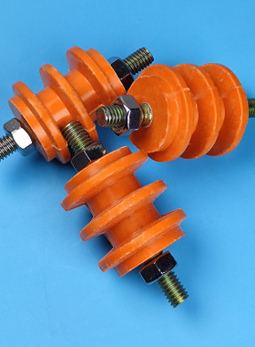 烧烤车专用绝缘子黄色绝缘柱商用油烟净化器电场接线柱耐温陶瓷