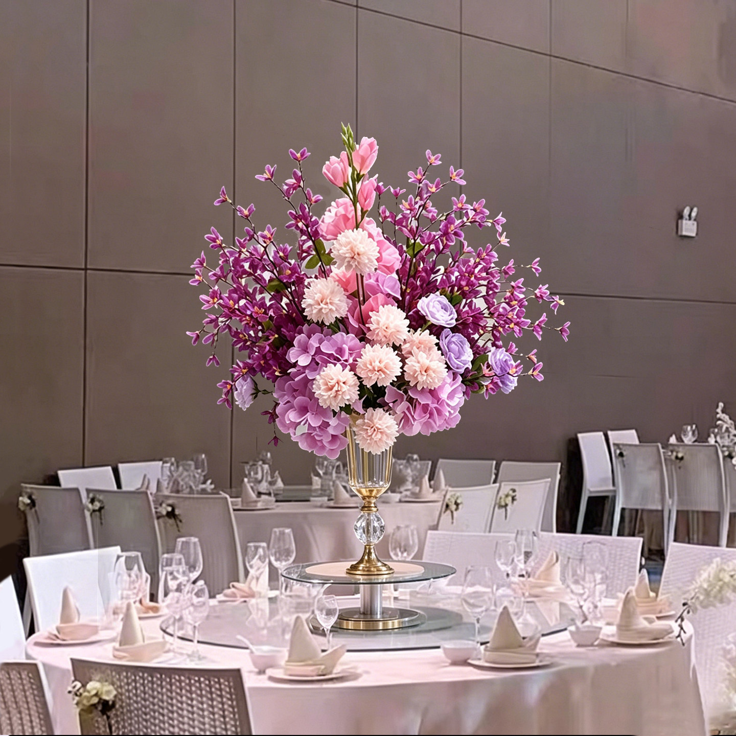 婚庆婚礼宴会餐桌主桌花仿真花