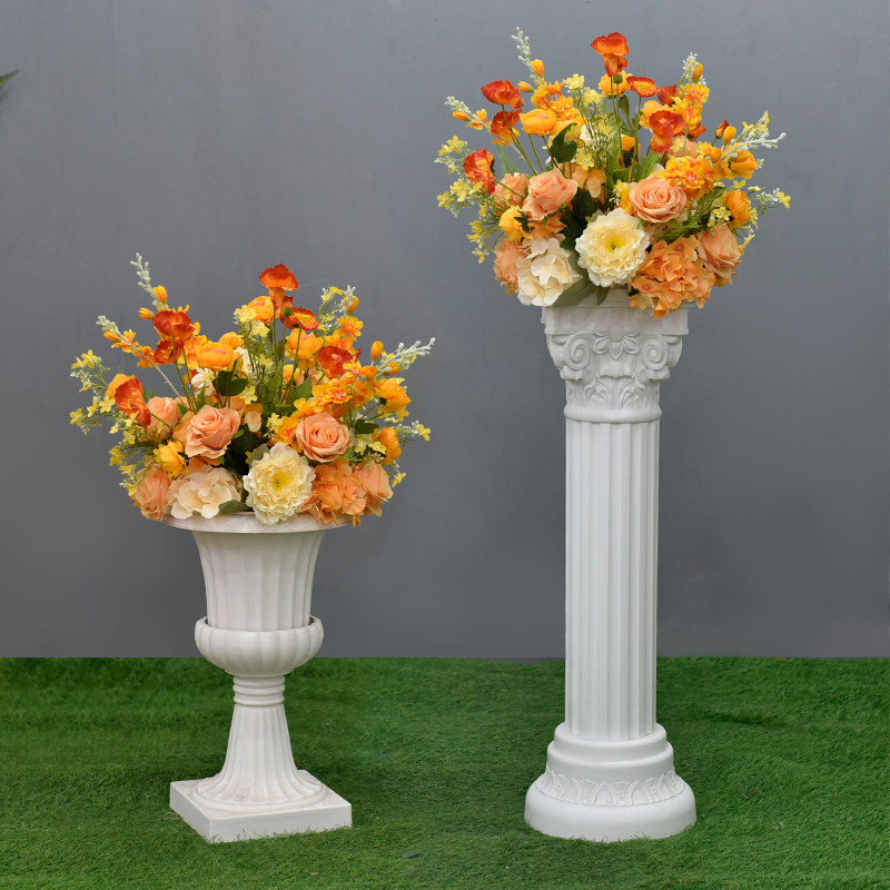 婚庆道具罗马花柱花盆落地路引花球车展橱窗装饰假花摆设花艺摆件