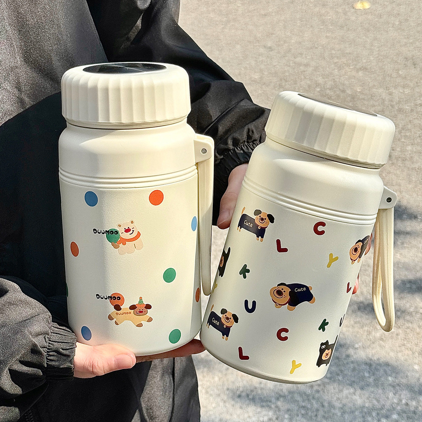 大容量保温杯便携女生高颜值1000ml可爱泡茶水壶不锈钢水杯子学生