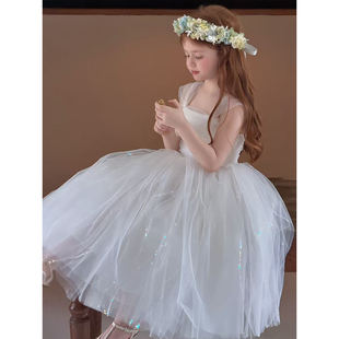 女童连衣裙2026春夏儿童宝宝亮片蓬蓬公主裙女宝生日宴小礼服裙子