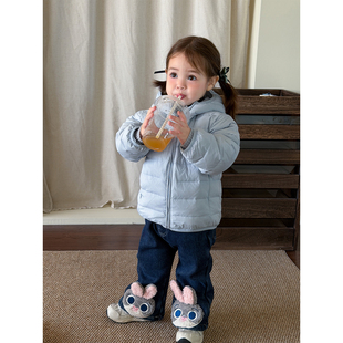 婴儿轻薄羽绒服儿童2025新款冬女童外套90白鸭绒高充绒量宝宝衣服