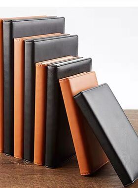 加厚商务皮面笔记本 记事本 仿皮黑色记录本 会议本 通用开会本子