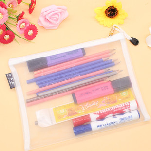 包邮A4网格 文件袋 考试专用网袋透明网状收纳袋 拉链袋 票据袋