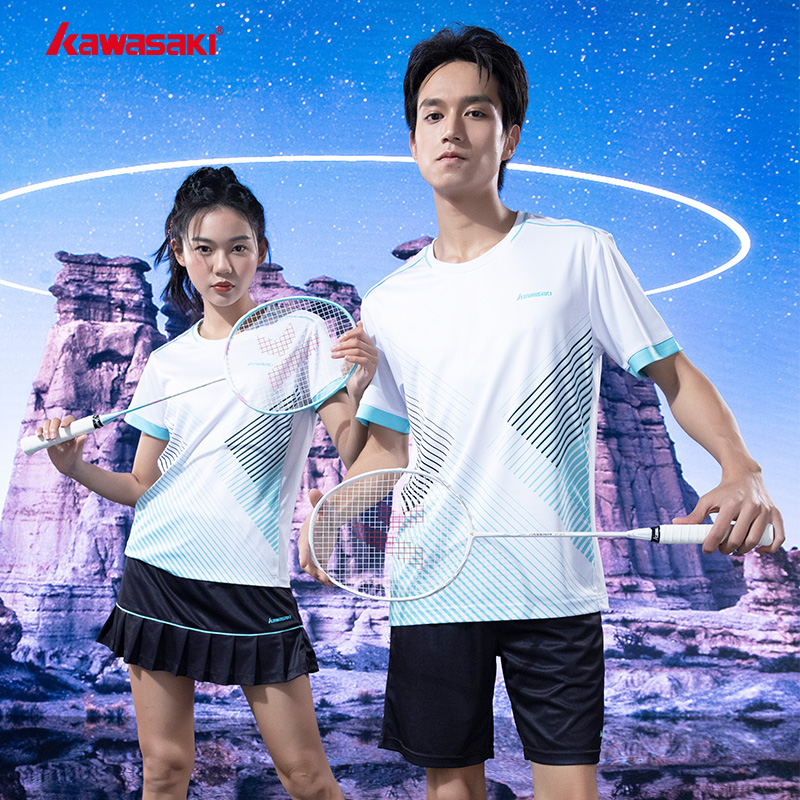 Kawasaki专业羽毛球服吸汗透气