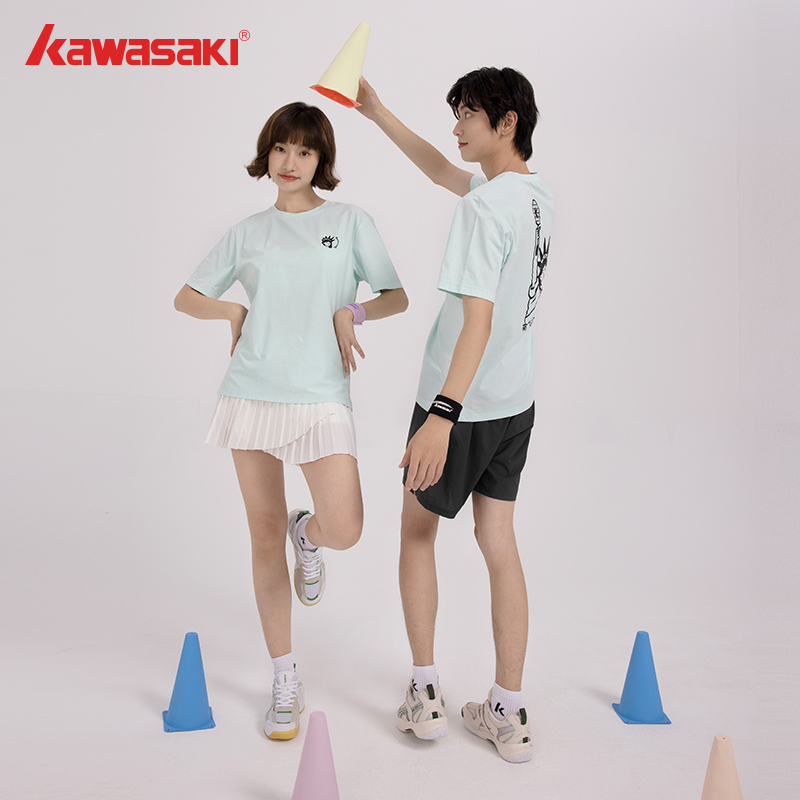 Kawasaki专业羽毛球服吸汗透气