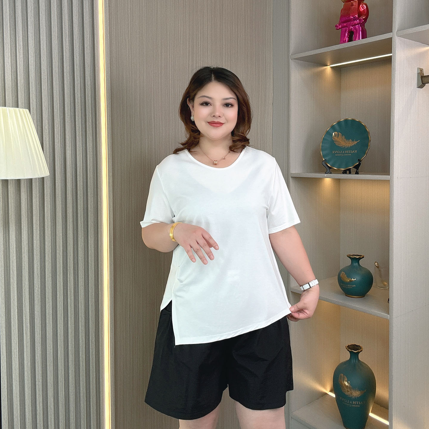 大码胖mm宽松遮肚子显瘦T恤上衣