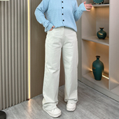 直筒阔腿裤 2026新款 女春秋季 胖妹妹mm高腰显瘦百搭窄版 大码 牛仔裤