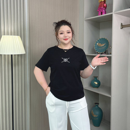 纯棉短袖t恤女夏季新款大码上衣