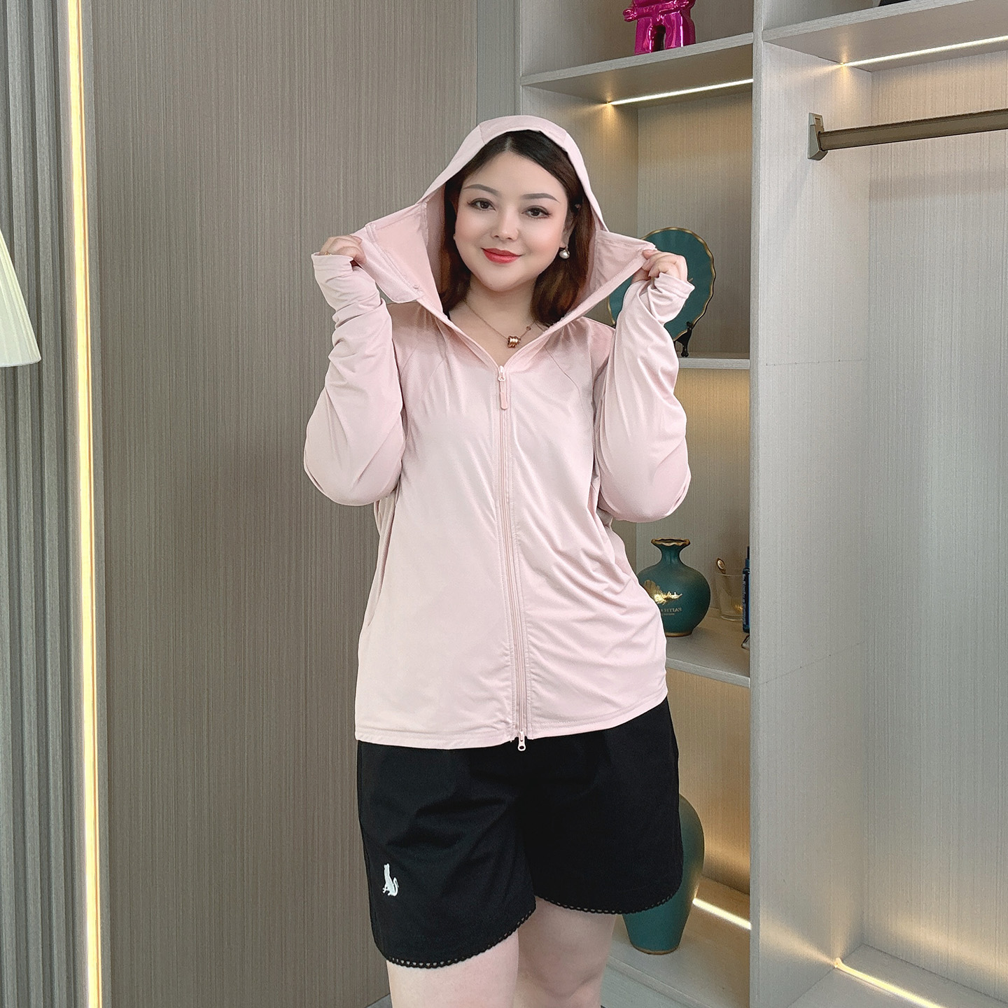 大码女装胖mm夏季冰丝防晒衣外套