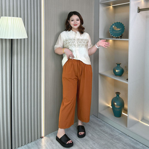 巨显瘦南瓜裤女夏大码宽松薄款