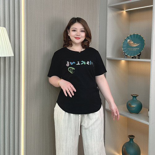 褶皱收腰显瘦洋气不规则显瘦T恤